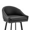 Armen Living Noran Swivel Bar Stool in Black Metal with Black Faux Leather 840254335721 - alternate 10